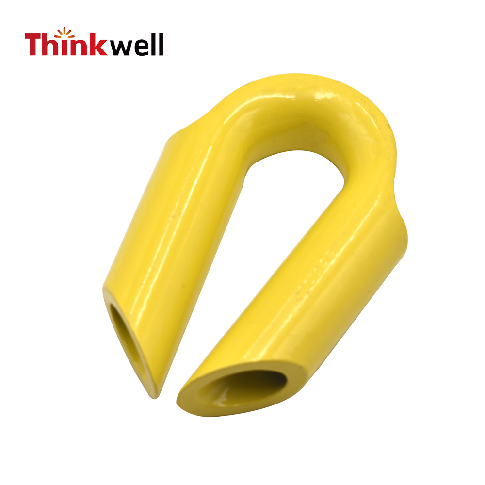 Heavy Duty Powder Coated Synthetic Rope Thimble with Gusset