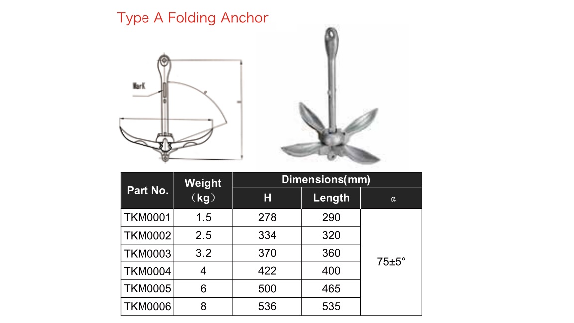Galvanized Folding Grapnel Boat Anchors